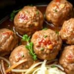 Crockpot French Onion Meatballsingredients