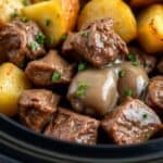 Crockpot Garlic Butter Beef Bites with Potatoes Recipeingredients