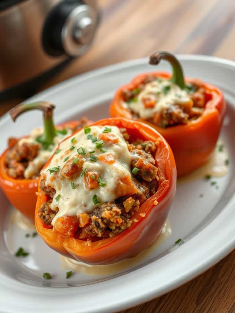 Crockpot Stuffed Peppers