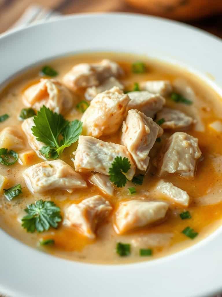 Crockpot Thai Coconut Chicken Soup