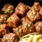 High Protein Slow Cooker Garlic Butter Beef Bitesingredients