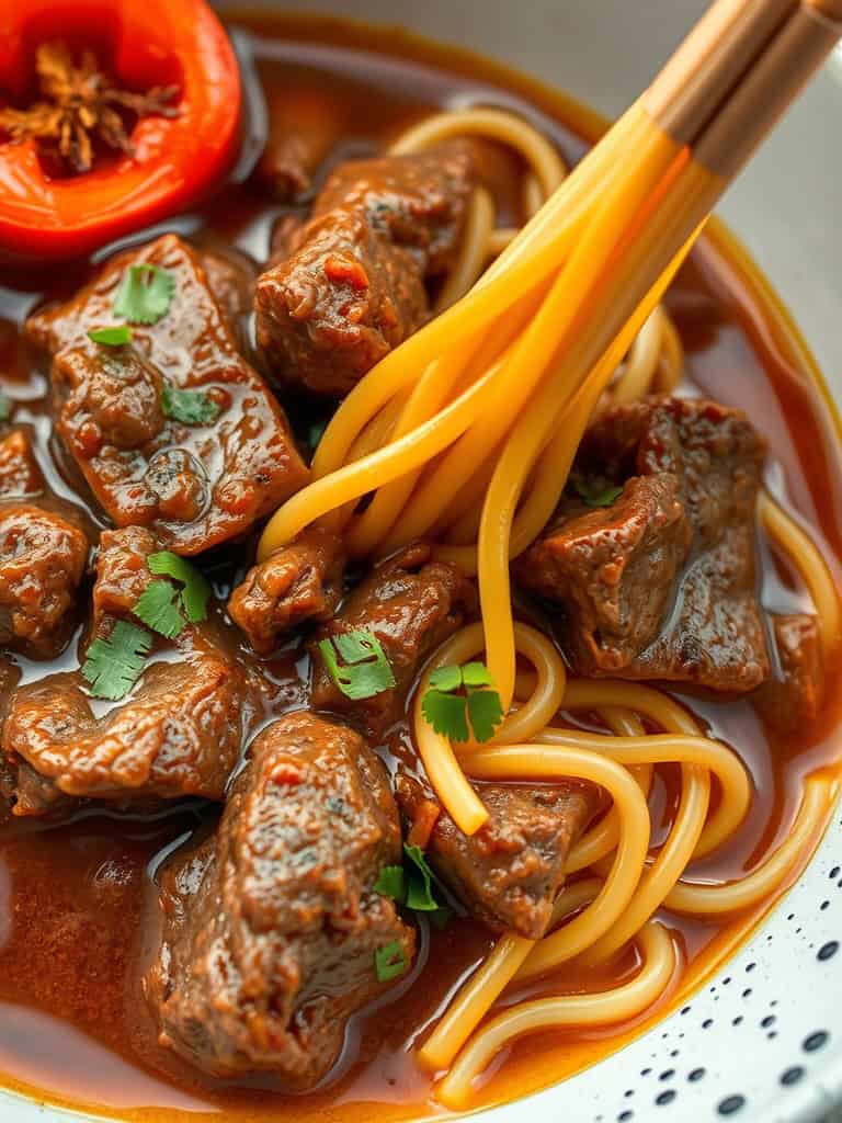 Slow Cooker Beef Ramen Noodles