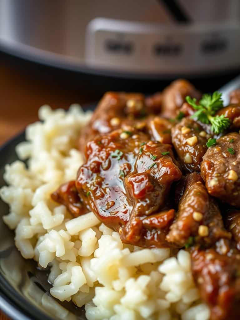 Slow Cooker Garlic Butter Beef