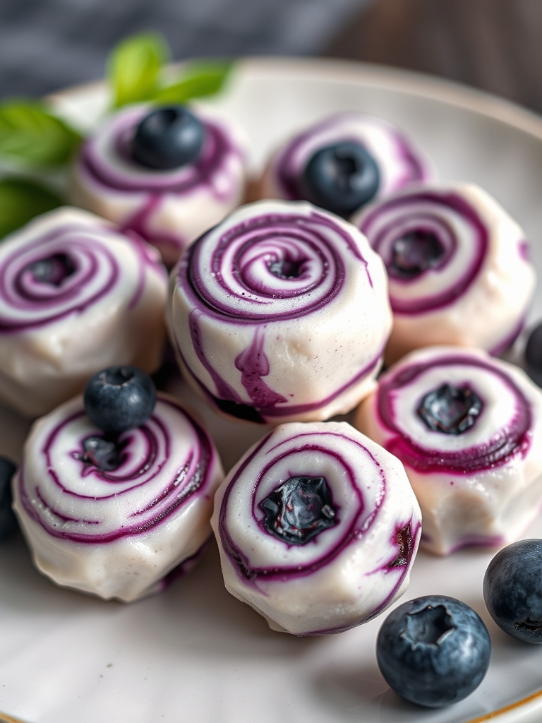 Blueberry Swirl Yogurt Bites