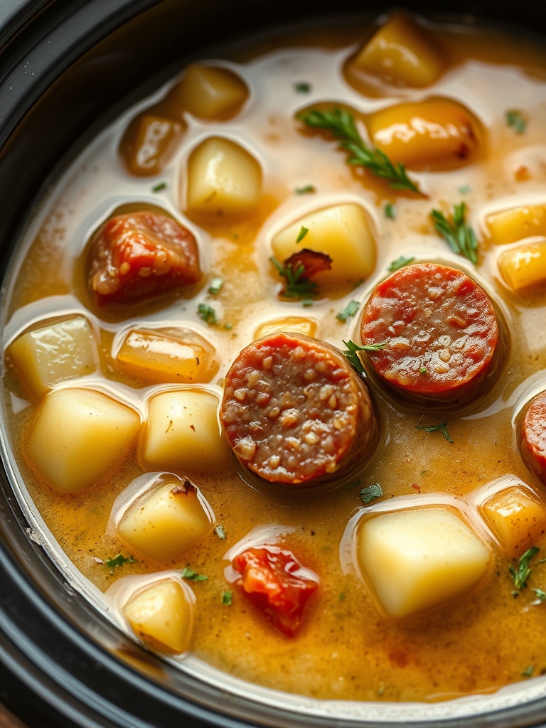 Cozy Crockpot Potato Soup with Sausage
