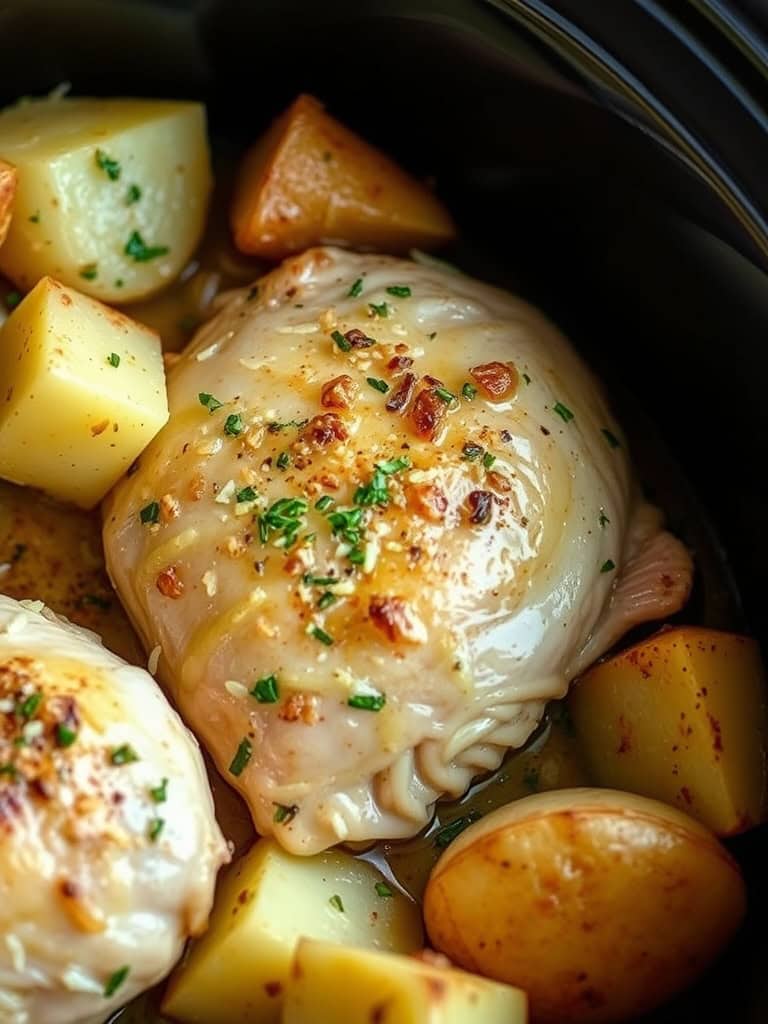 Cozy Garlic Parmesan Crockpot Chicken & Potatoes Ingredients