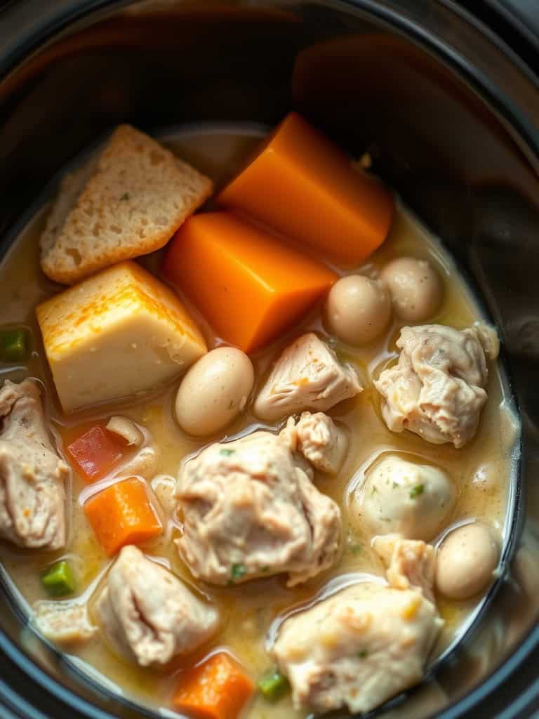 Crockpot Chicken Pot Pie ingredients