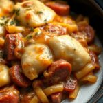 Crockpot Pierogi Casserole with Kielbasa