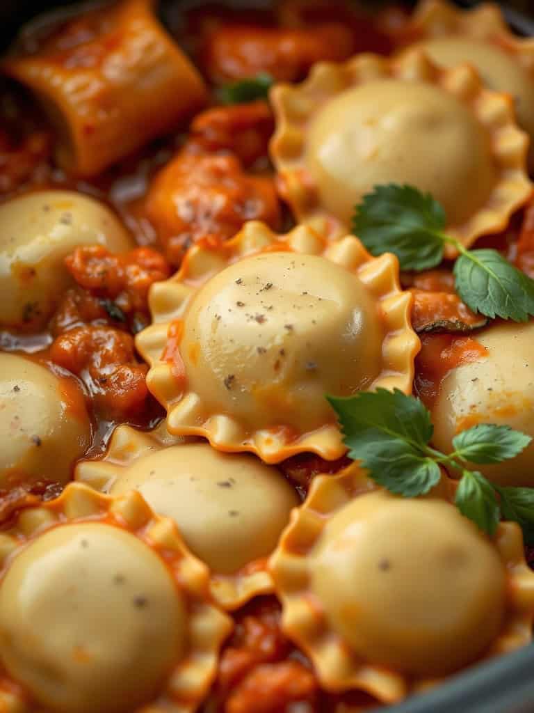 Crockpot Ravioli Lasagna ingredients