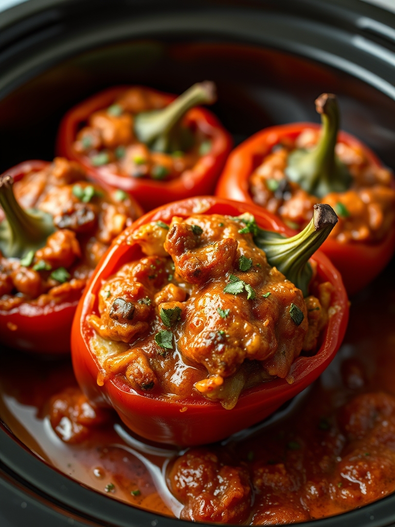 Crockpot Stuffed Peppers