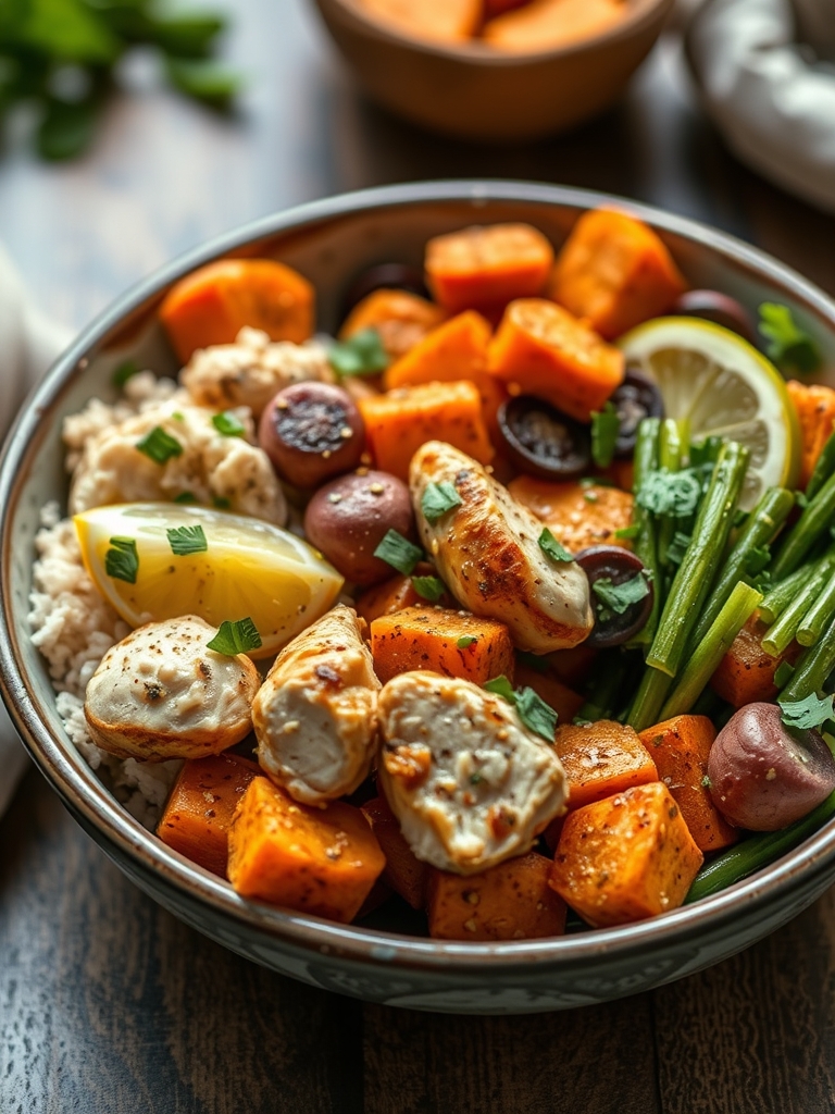 Easy & Healthy Chicken and Sweet Potato Bowls