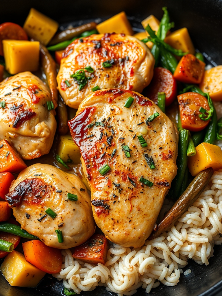 Healthy Chicken and Vegetables Skillet