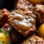 Slow Cooker Garlic Butter Beef Bites with Potatoes ingredients