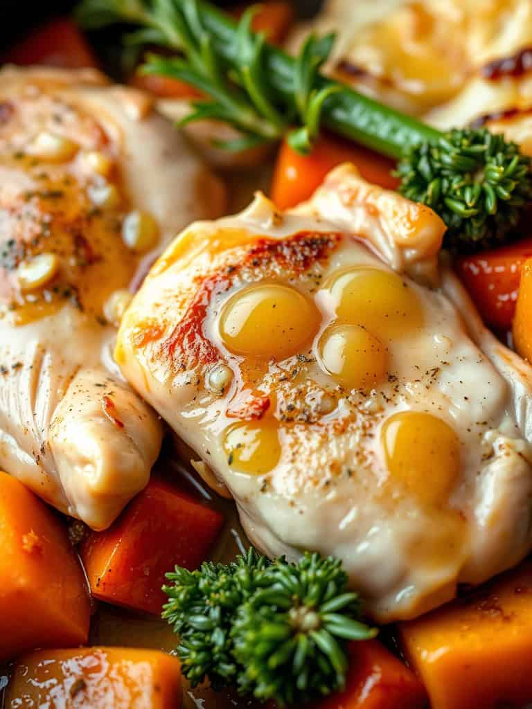 Ingredients for Slow Cooker Garlic Butter Chicken and Veggies