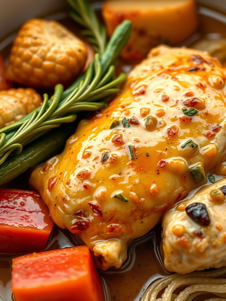 Slow Cooker Garlic Butter Chicken and Veggies