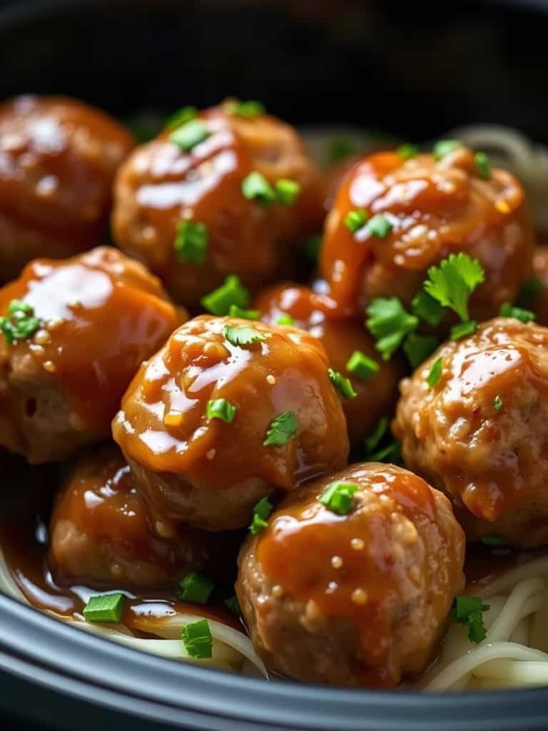 Slow Cooker Honey Garlic Meatballs ingredients