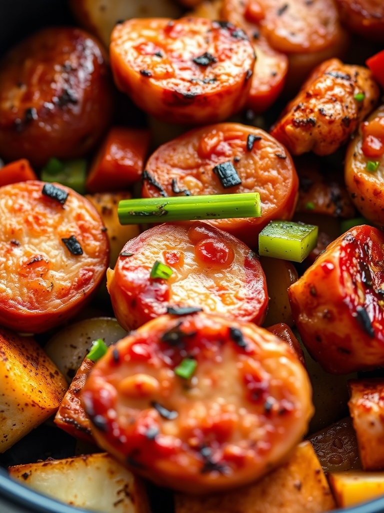 10 Minute Air Fryer Chicken Sausage and Veggies ingredients