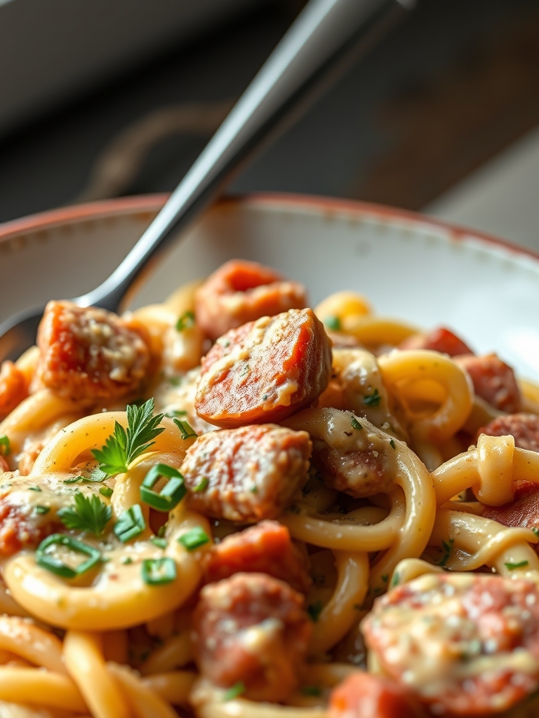 Creamy Kielbasa Pasta Made Easy in One Pot