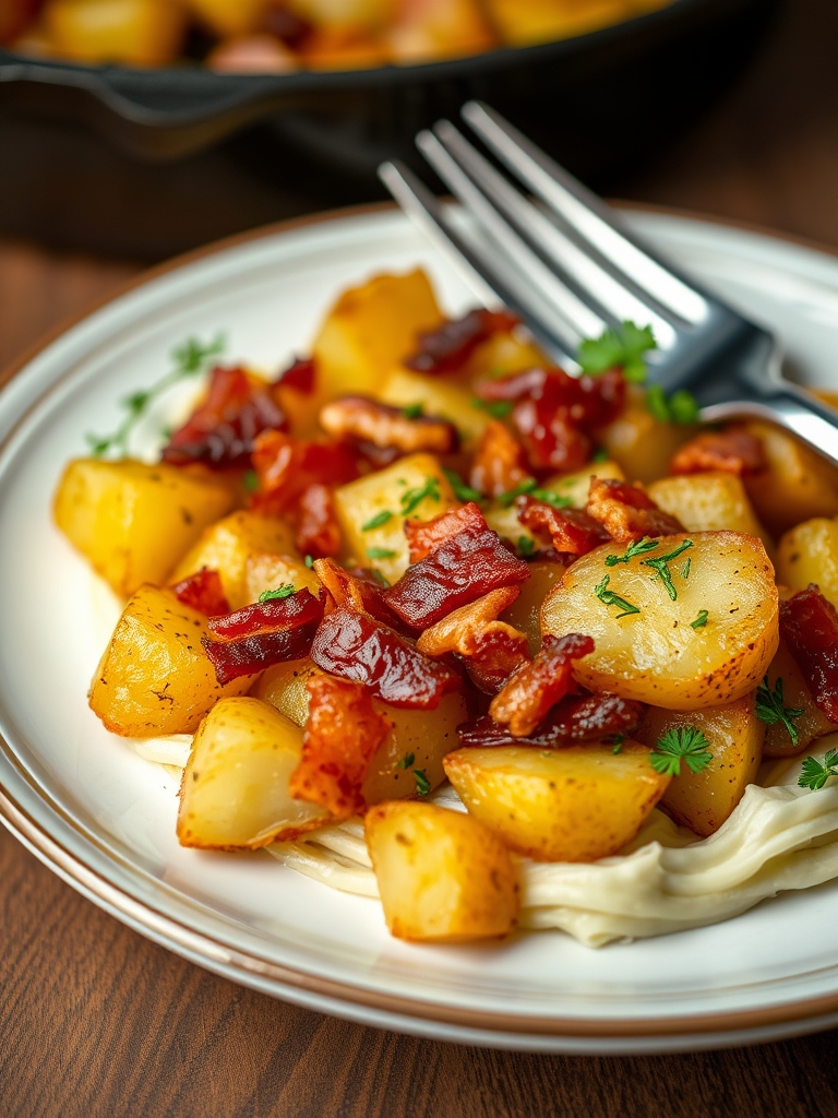 Crispy Irish Bacon Potato Skillet Recipe Easy St. Patrick’s Dinner