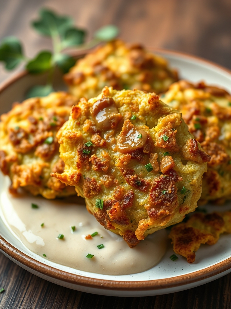 Crispy St. Patrick's Day Cabbage Fritters with Garlic Sauce