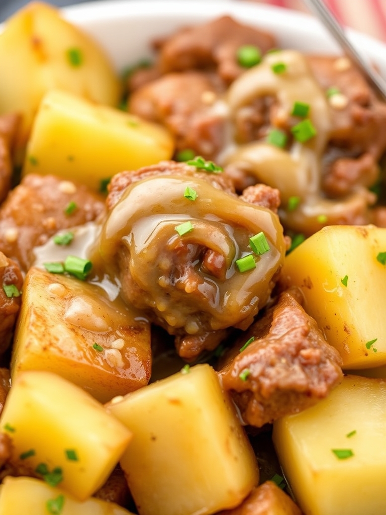 Crockpot Garlic Butter Beef Bites with Potatoes Recipe ingredients 1