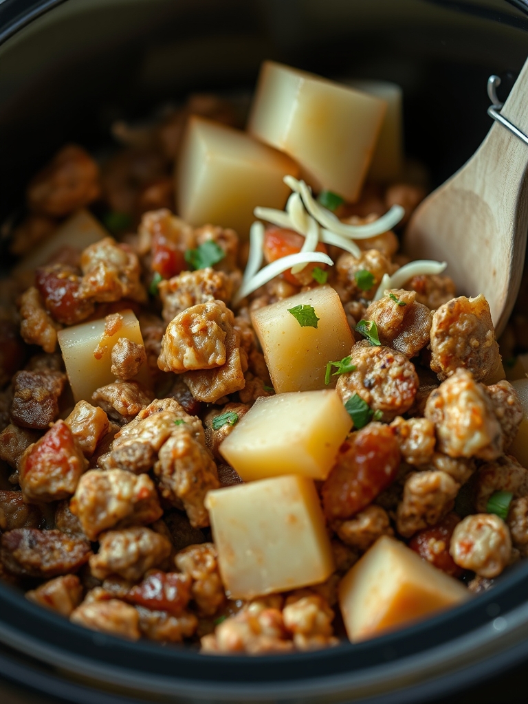Crockpot Hamburger Potato Casserole ingredients 1