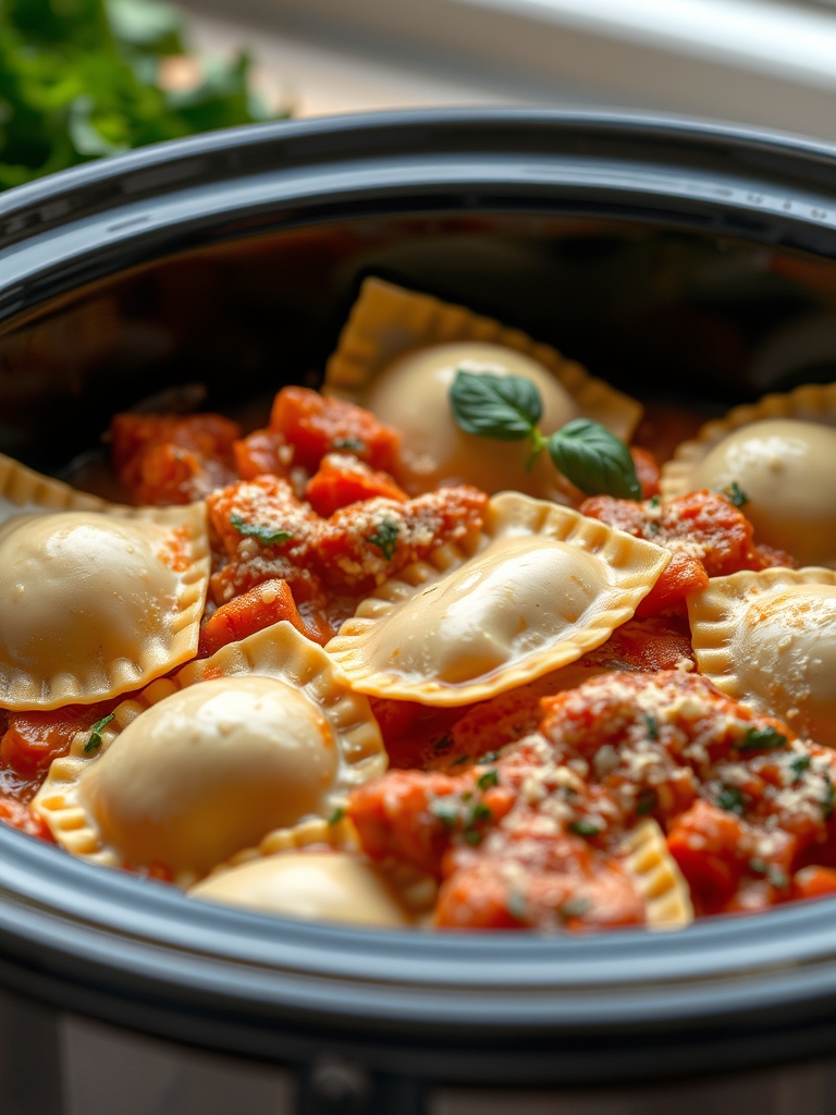 Crockpot Ravioli Lasagna ingredients 2