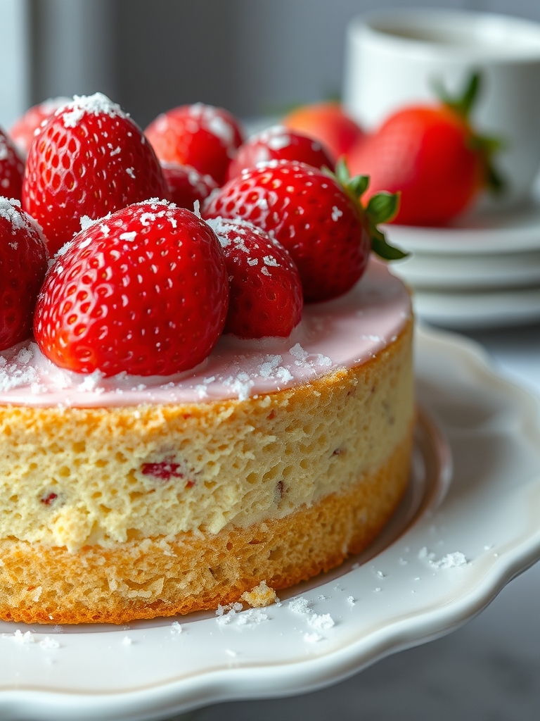 Delightful Strawberry Coconut Sponge Cakes for Every Celebration