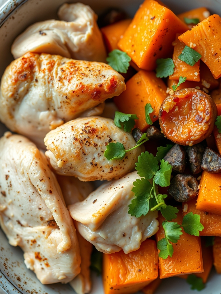 Easy Healthy Chicken and Sweet Potato Bowls ingredients