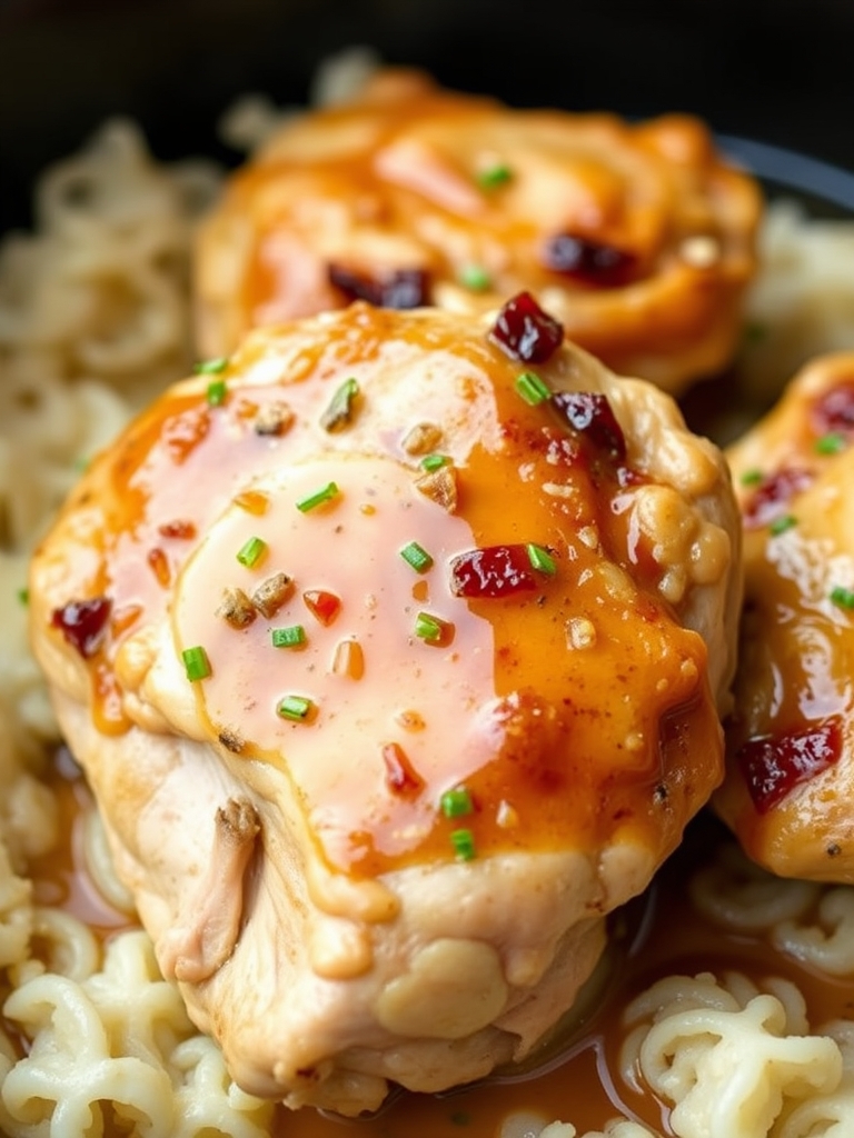 Easy Honey Garlic Slow Cooker Chicken Thighs