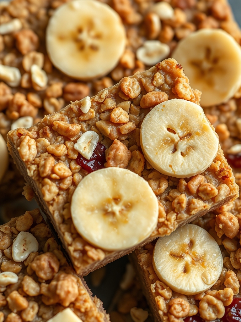 Energizing Banana Oatmeal Bars for a Healthy Snack ingredients