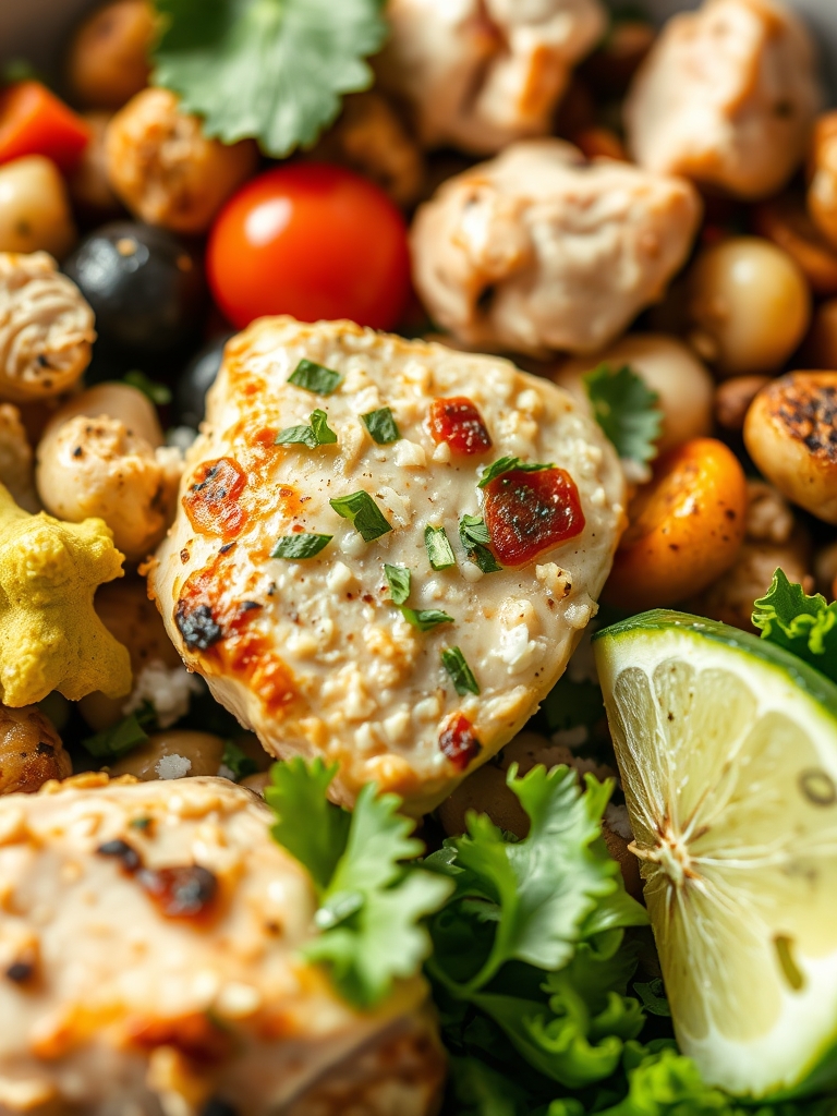 Greek Chicken Bowls Easy Clean Eating Meal Prep ingredients