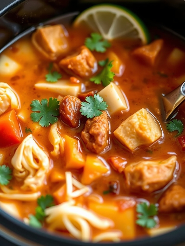 Hearty Crockpot Chicken Tortilla Soup Recipe ingredients 1