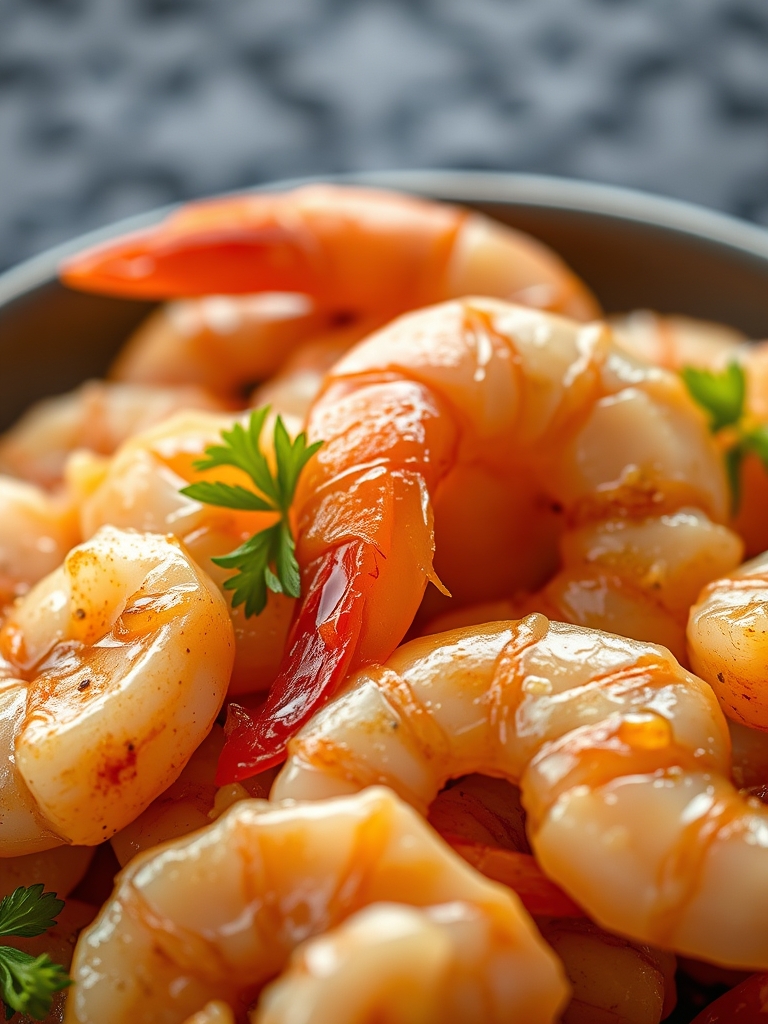 High Protein Honey Garlic Shrimp ingredients
