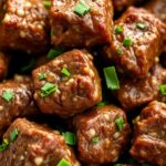 High Protein Slow Cooker Garlic Butter Beef Bitesingredients