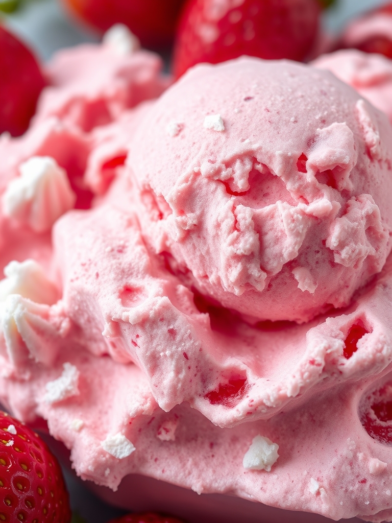 Homemade Strawberry Ice Cream Ingredients