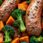 Honey Garlic Sheet Pan Sausage and Sweet Potatoes with Broccoliingredients