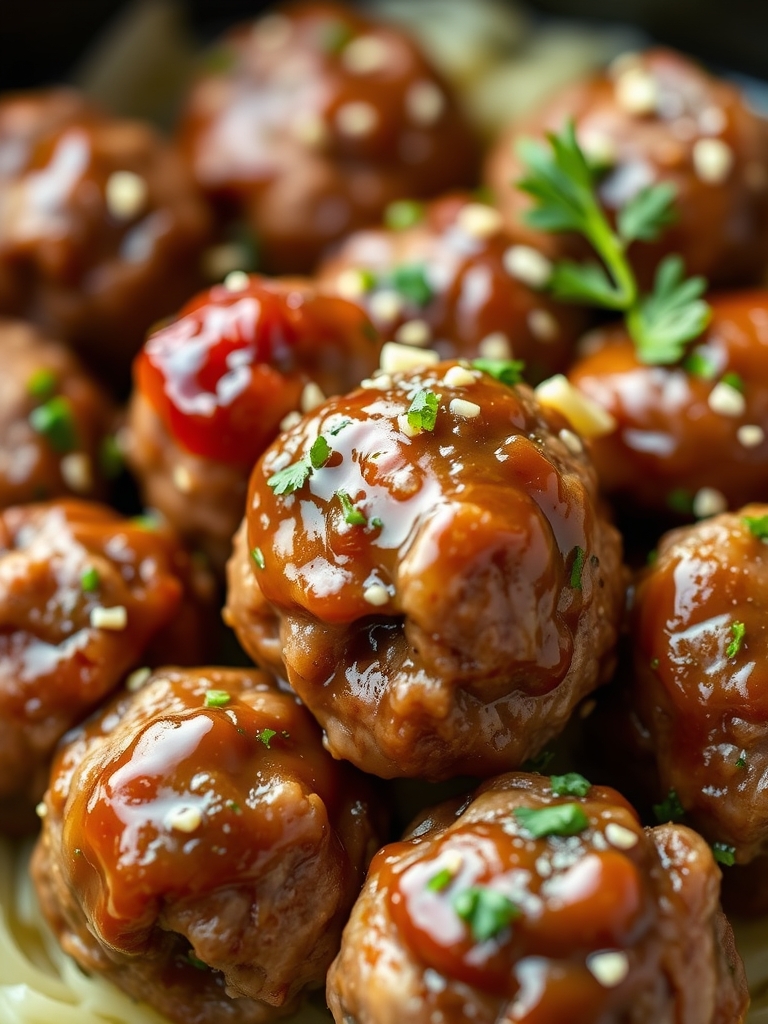 Irresistible Slow Cooker Honey Garlic Meatballs ingredients