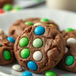 Mint M&M Brownie Cookies