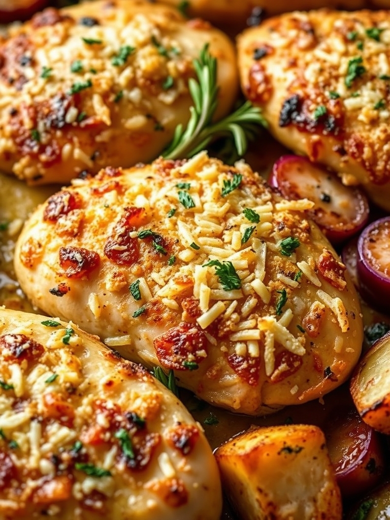 Parmesan Crusted Chicken Sheet Pan Dinner ingredients