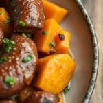 Sausage & Sweet Potatoes with Honey Garlic