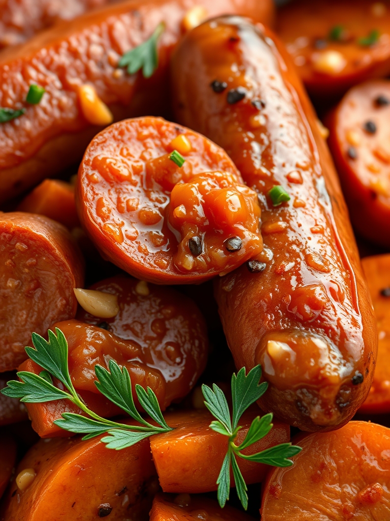 Sausage & Sweet Potatoes with Honey Garlic Ingredients