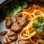 Slow Cooker Beef Ramen Noodles