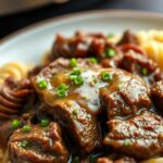 Slow Cooker Garlic Butter Beef