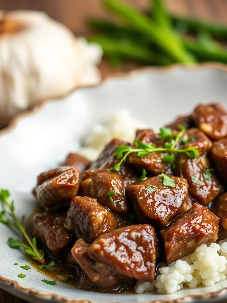 Slow Cooker Garlic Butter Beef Recipe