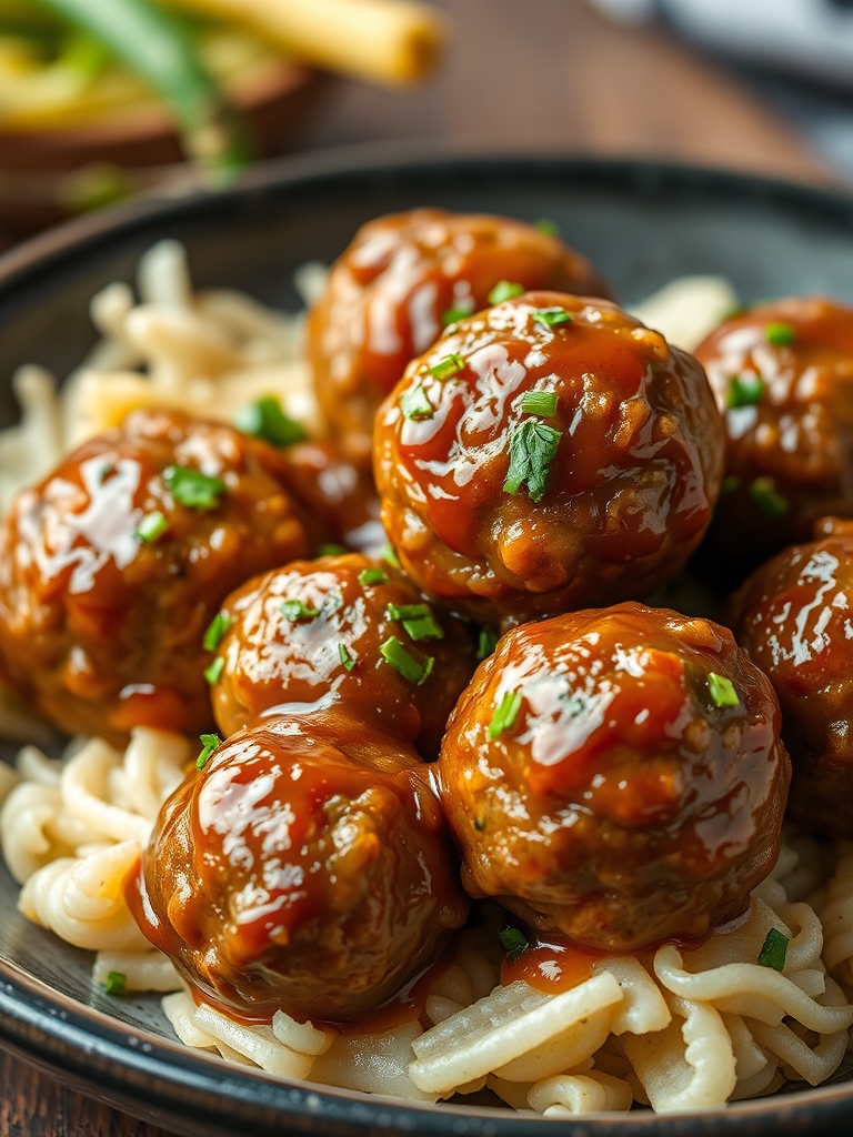 Slow Cooker Honey Garlic Meatballs