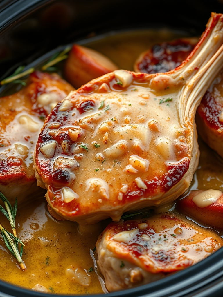 Slow Cooker Pork Chops with Garlic Parmesan Sauce Ingredients
