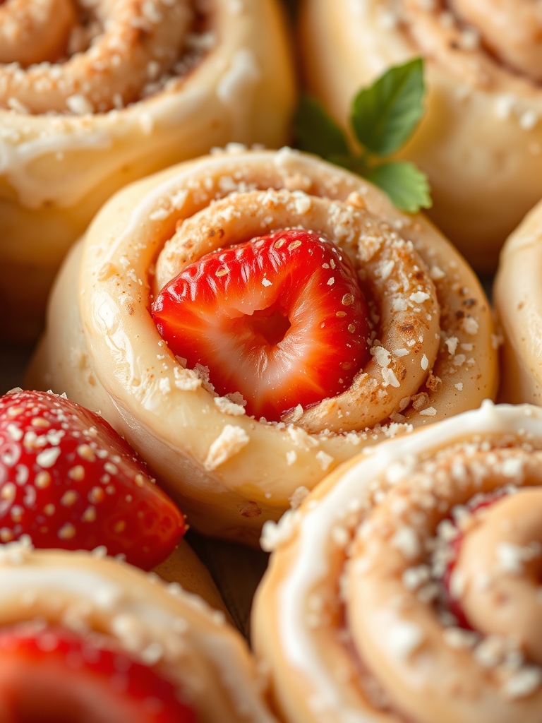 Ingredients for Soft and Fluffy Strawberry Cinnamon Rolls
