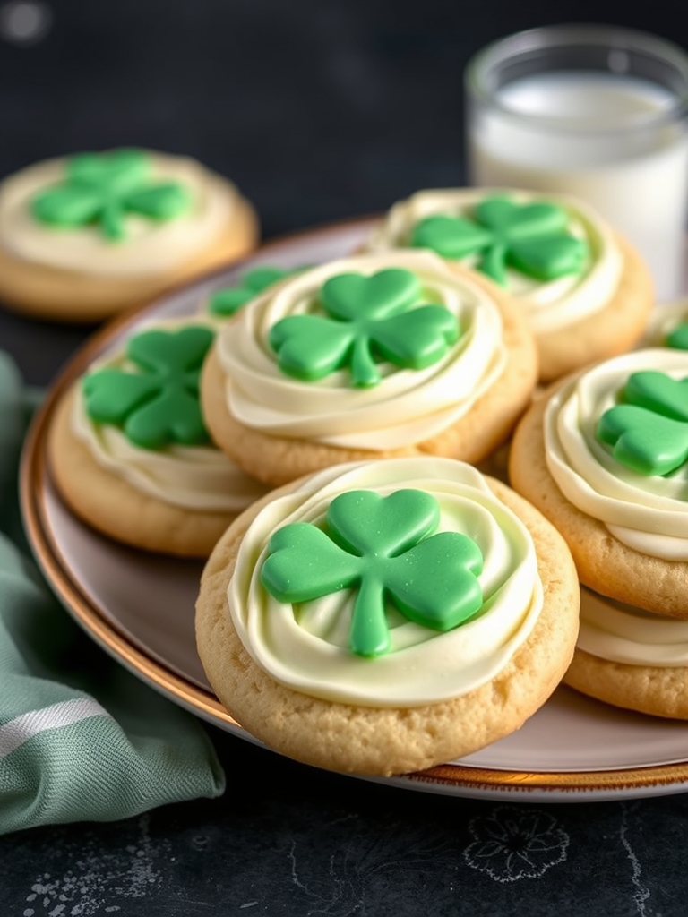 St. Patrick's Day Buttercream Sugar Cookies
