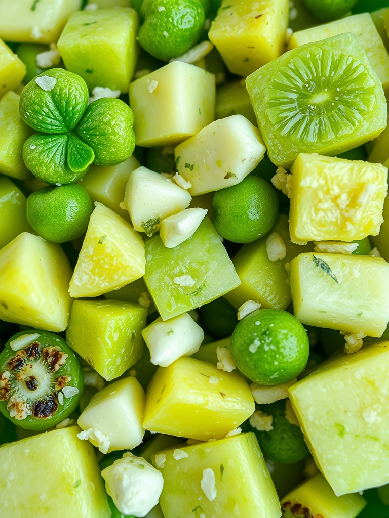 St. Patricks Day Green Fruit Salad ingredients 1